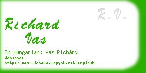 richard vas business card